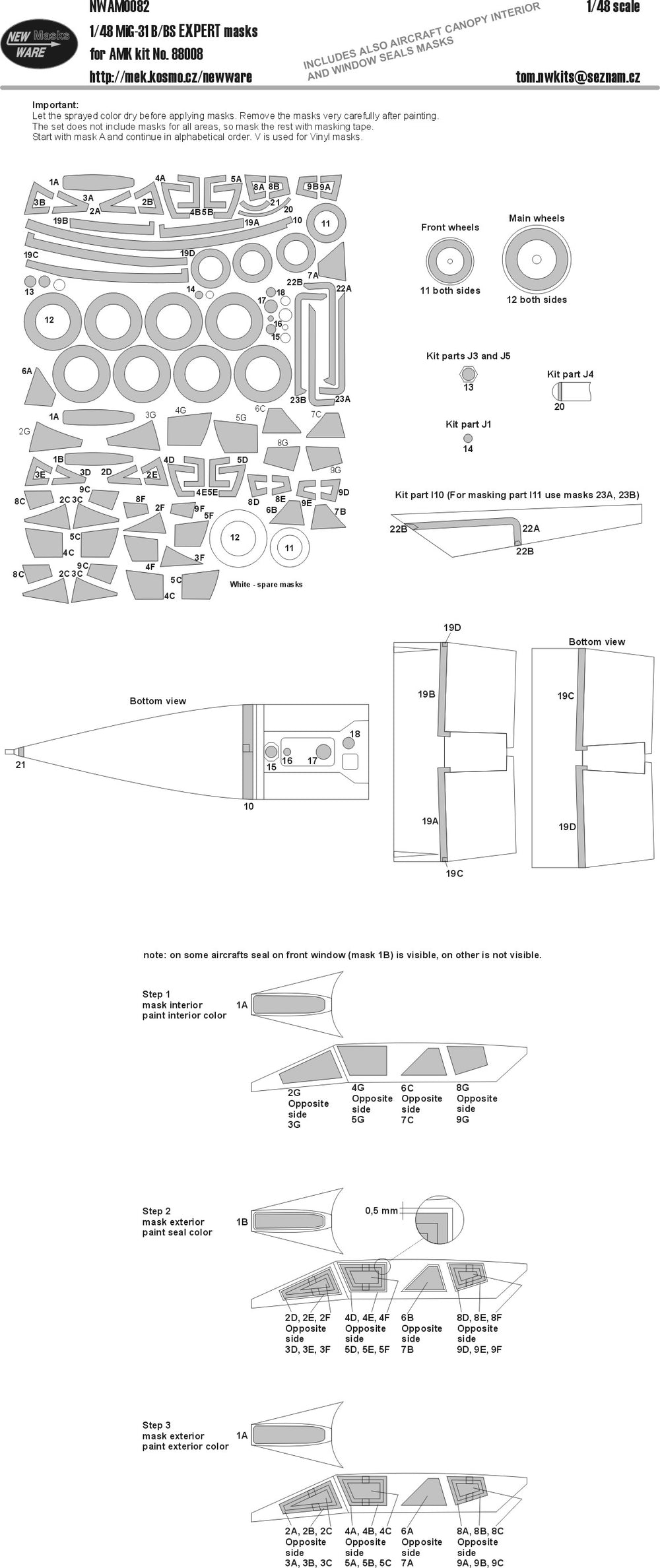 New Ware NWAM0082 1:48 Mikoyan MiG-31B/BS EXPERT