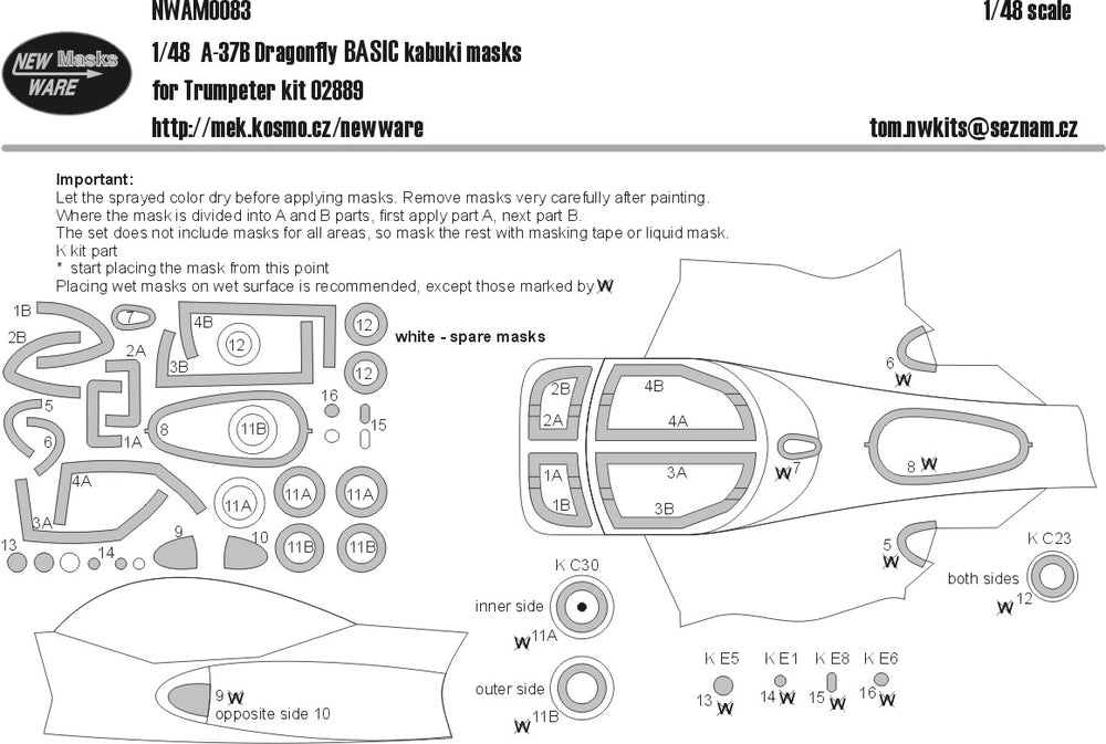 New Ware NWAM0083 1:48 Cessna A-37B Dragonfly BASIC
