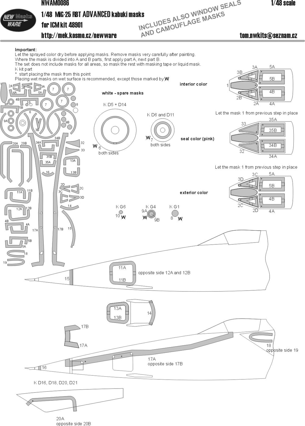 New Ware NWAM0086 1:48 Mikoyan MiG-25RBT ADVANCED
