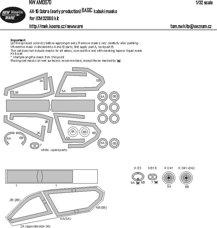 New Ware NWAM0870 1:32 Bell AH-1G Cobra