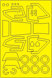 New Ware NWAM0887 1:48 Bell/Boeing AH-64 Apache A/D/E Canopy Mask BASIC
