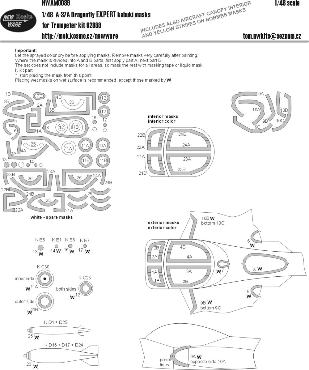 New Ware NWAM0089 1:48 Cessna A-37A Dragonfly EXPERT