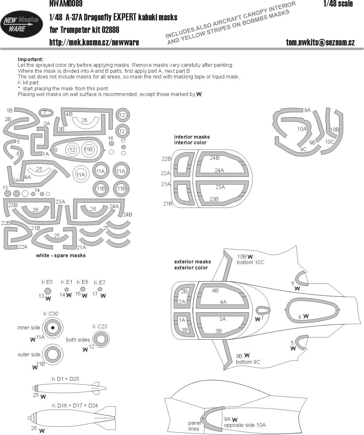 New Ware NWAM0089 1:48 Cessna A-37A Dragonfly EXPERT