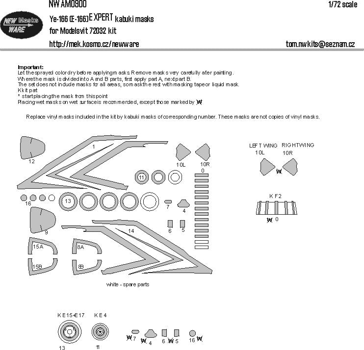 New Ware NWAM0900 1:72 Mikoyan-Gurevich Ye-166