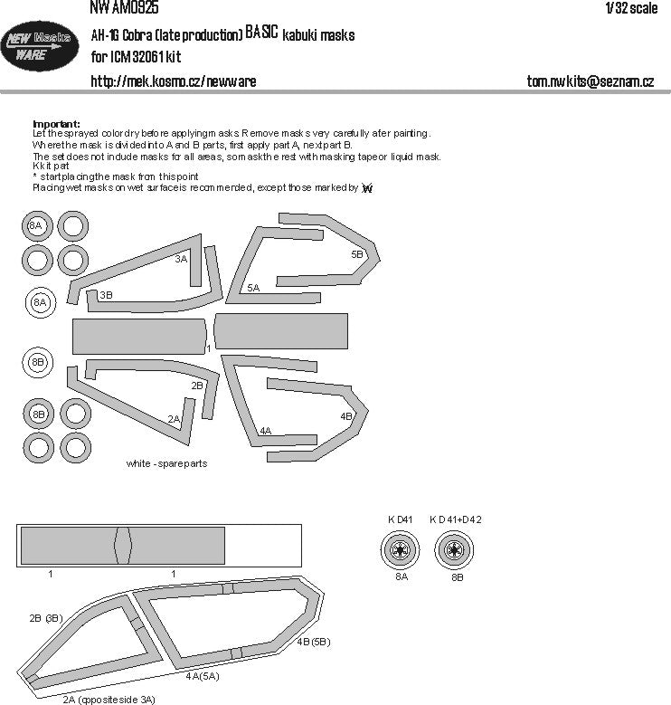 New Ware NWAM0925 1:32 Bell AH-1G