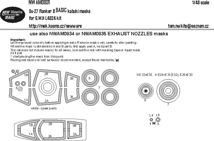 New Ware NWAM0931 1:48 Sukhoi Su-27 Flanker B BASIC