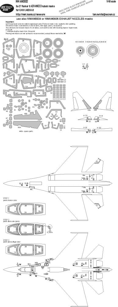 New Ware NWAM0932 1:48 Sukhoi Su-27 Flanker B ADVANCED