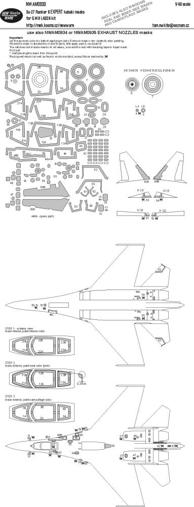 New Ware NWAM0933 1:48 Sukhoi Su-27 Flanker B EXPERT