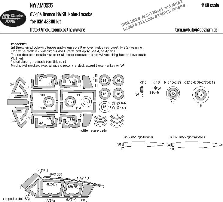 New Ware NWAM0936 1:48 North-American/Rockwell OV-10D Bronco BASIC