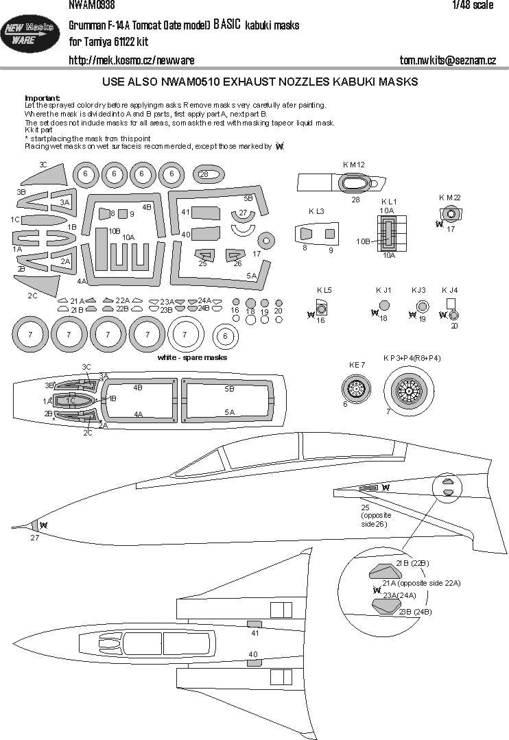 New Ware NWAM0938 1:48 Grumman F-14A Tomcat
