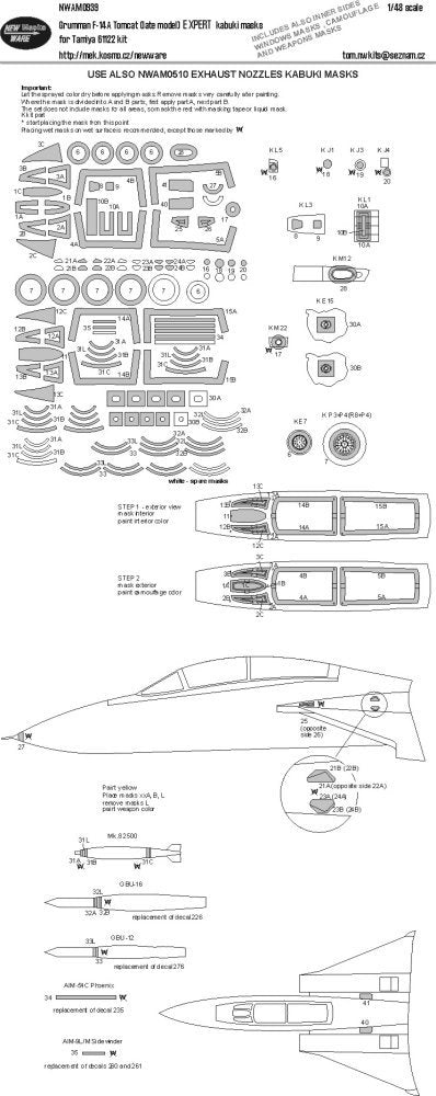 New Ware NWAM0939 1:48 Grumman F-14A Tomcat