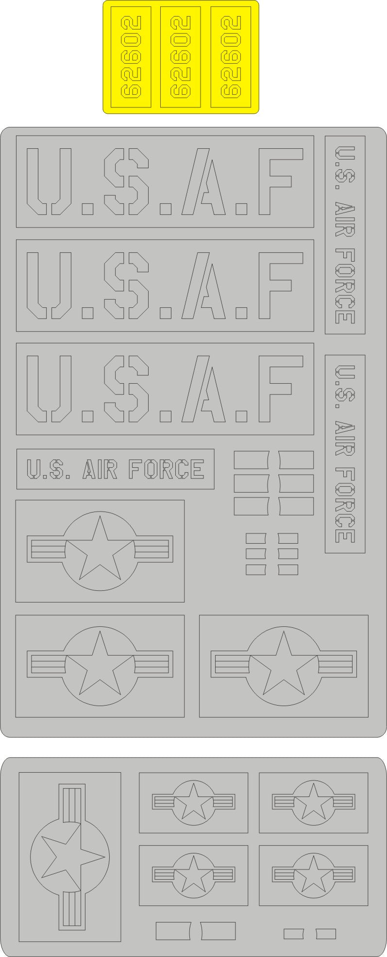 New Ware NWAM0093 1:32 Cessna L-19/O-1 Bird Dog USAF Marking Expert Masks