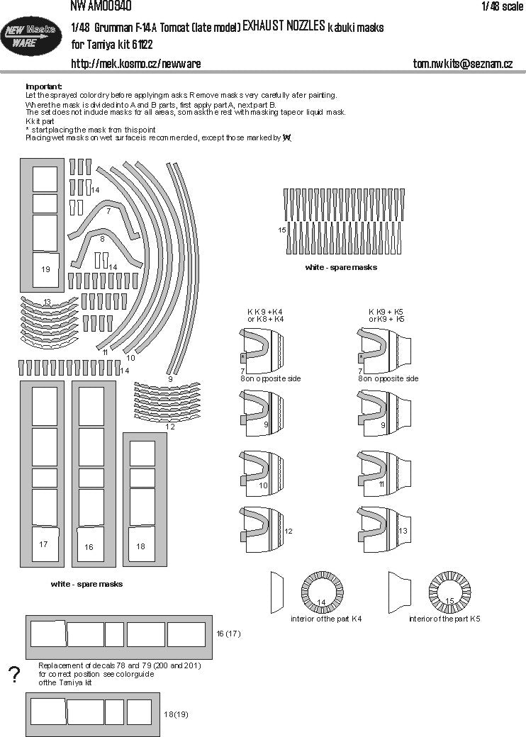New Ware NWAM0940 1:48 Grumman F-14A Tomcat