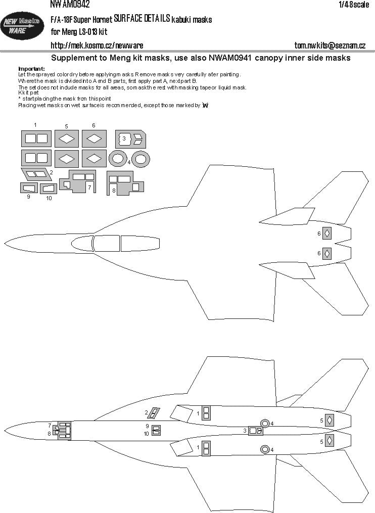 New Ware NWAM0942 1:48 Boeing F/A-18F Super Hornet SURFACE