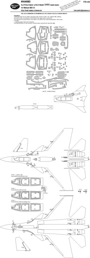 New Ware NWAM1003 1:48 Sukhoi Su-27K Sea Flanker with Kh-41 Moskit EXPERT