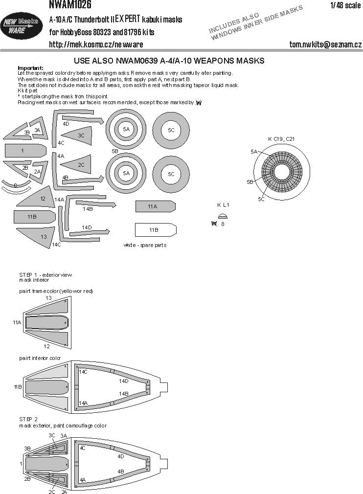 New Ware NWAM1026 1:48 Fairchild A-10A/A-10C Thunderbolt II Expert