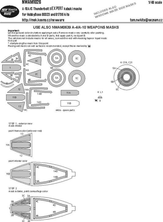 New Ware NWAM1026 1:48 Fairchild A-10A/A-10C Thunderbolt II Expert