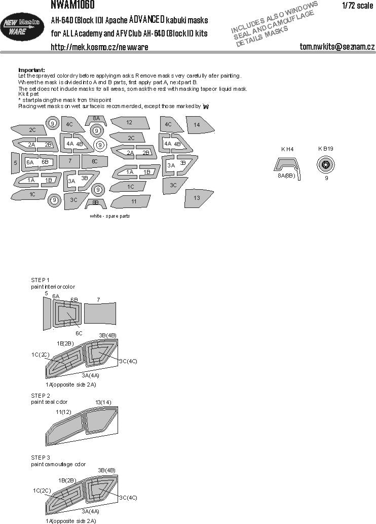 New Ware NWAM1060 1:72 Bell/Boeing AH-64D