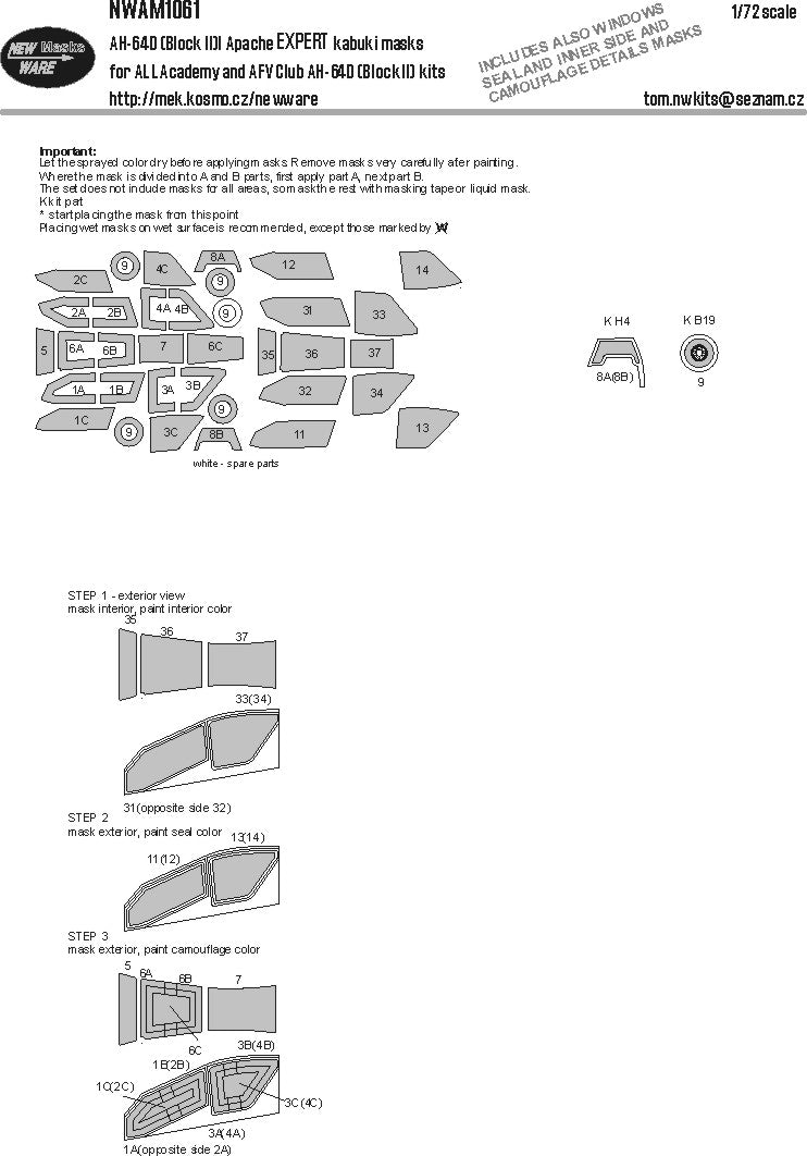 New Ware NWAM1061 1:72 Bell/Boeing AH-64D