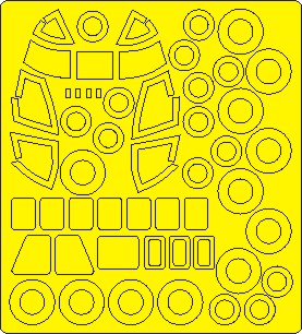 New Ware NWAM1064 1:72 H-53 Sea Stallion BASIC kabuki masks all windows, wheels
