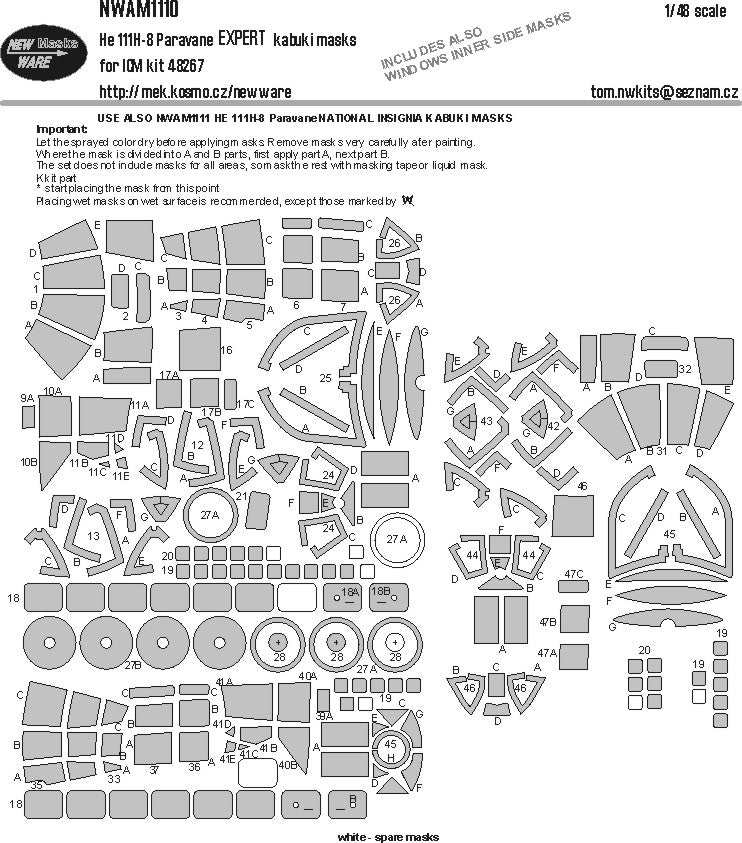 New Ware NWAM1110 1:48 Heinkel He-111H-8 Paravane EXPERT