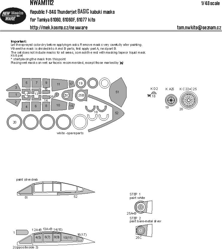 New Ware NWAM1112 1:48 Republic F-84G Thunderjet BASIC