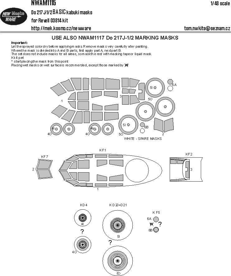 New Ware NWAM1115 1:48 Dornier Do-217J-1/2 BASIC