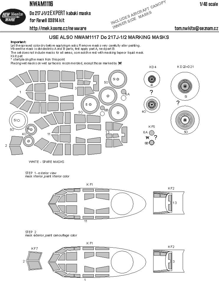 New Ware NWAM1116 1:48 Dornier Do-217J-1/2 EXPERT