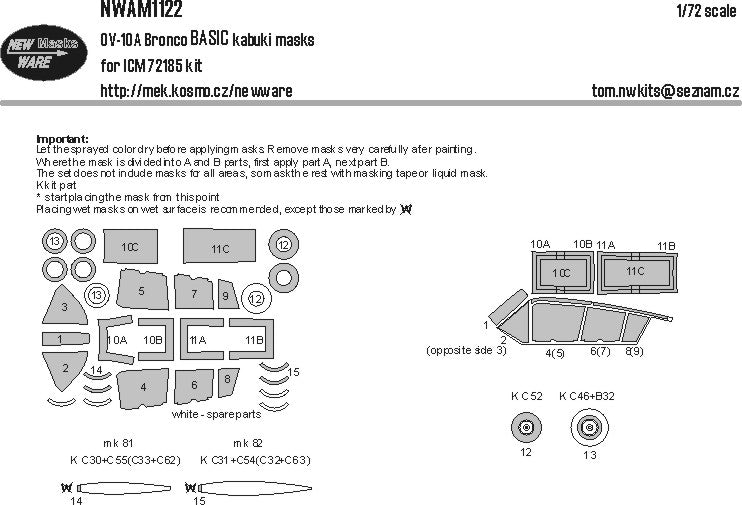 New Ware NWAM1122 1:72 North-American/Rockwell OV-10D Bronco BASIC