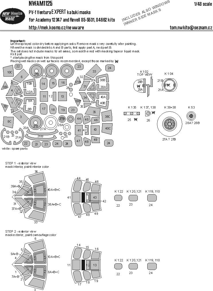New Ware NWAM1125 1:48 Lockheed PV-1 Ventura EXPERT