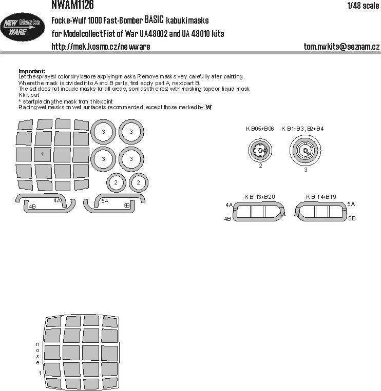 New Ware NWAM1126 1:48 Focke-Wulf 1000 Fast Bomber BASIC