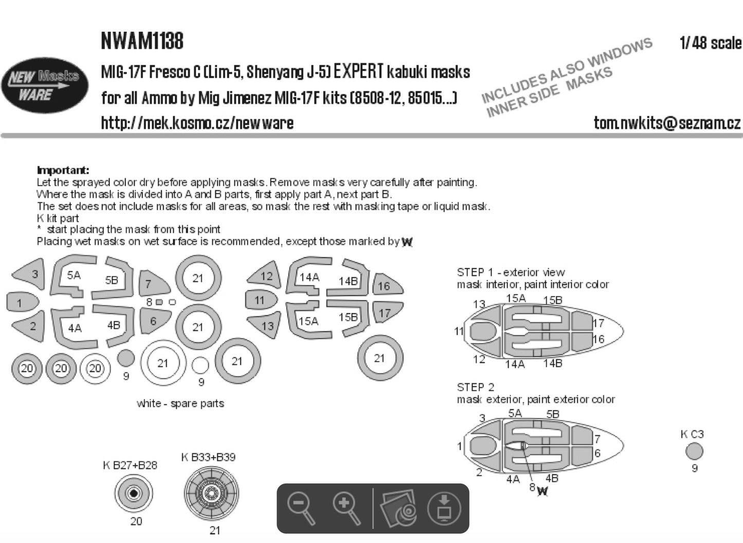 New Ware NWAM1138 1:48 Mikoyan MIG-17F