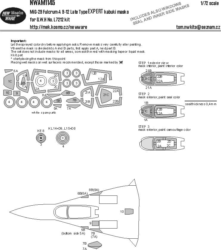 New Ware NWAM1145 1:72 Mikoyan MiG-29 Fulcrum