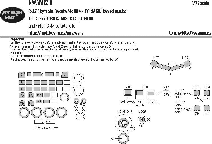 New Ware NWAM1219 1:72 Douglas C-47 Skytrain, Dakota Mk.III