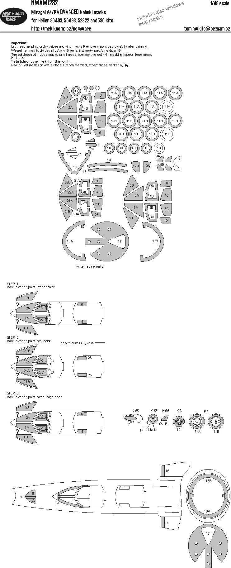 New Ware NWAM1232 1:48 Dassault_Mirage IVA/P ADVANCED