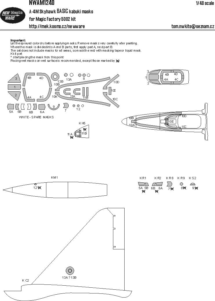 New Ware NWAM1240 1:48 Douglas A-4M Skyhawk Basic (Magic Factory)