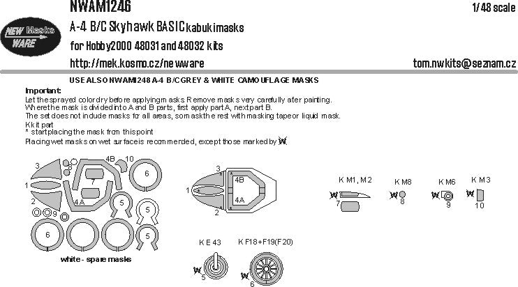 New Ware NWAM1246 1:48 Douglas A-4B/A-4C Skyhawk BASIC set
