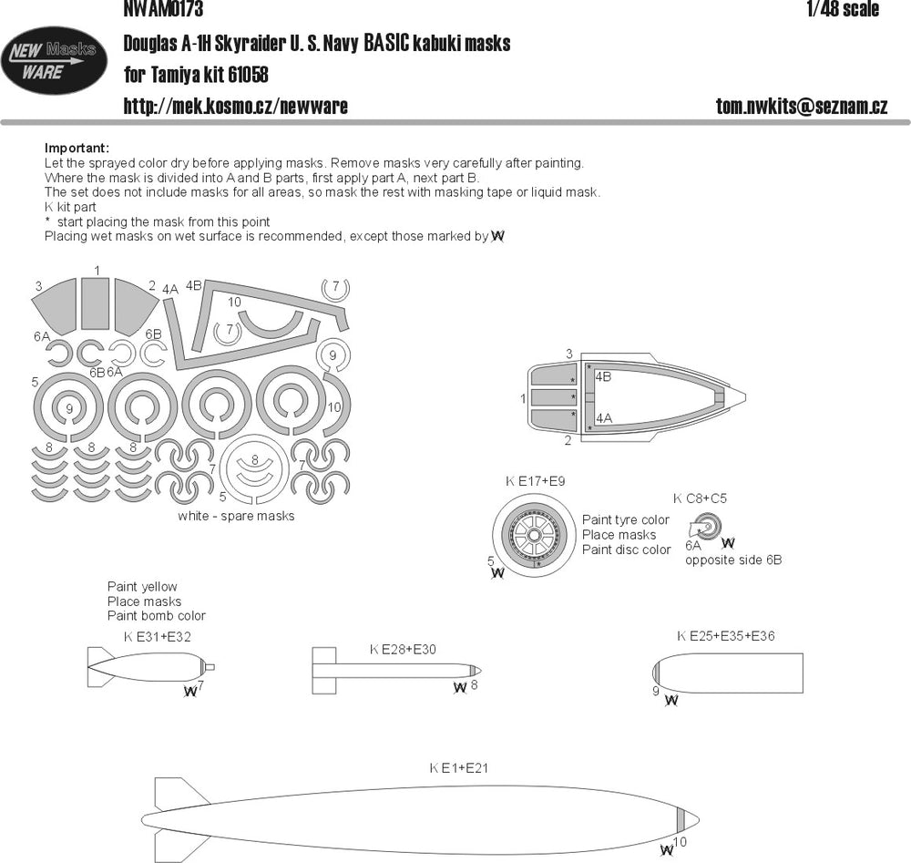 New Ware NWAM0173 1:48 Douglas A-1H Skyraider U