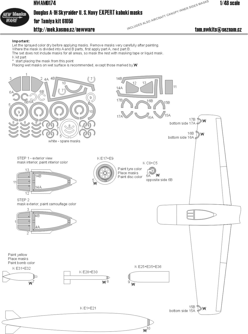 New Ware NWAM0174 1:48 Douglas A-1H Skyraider U