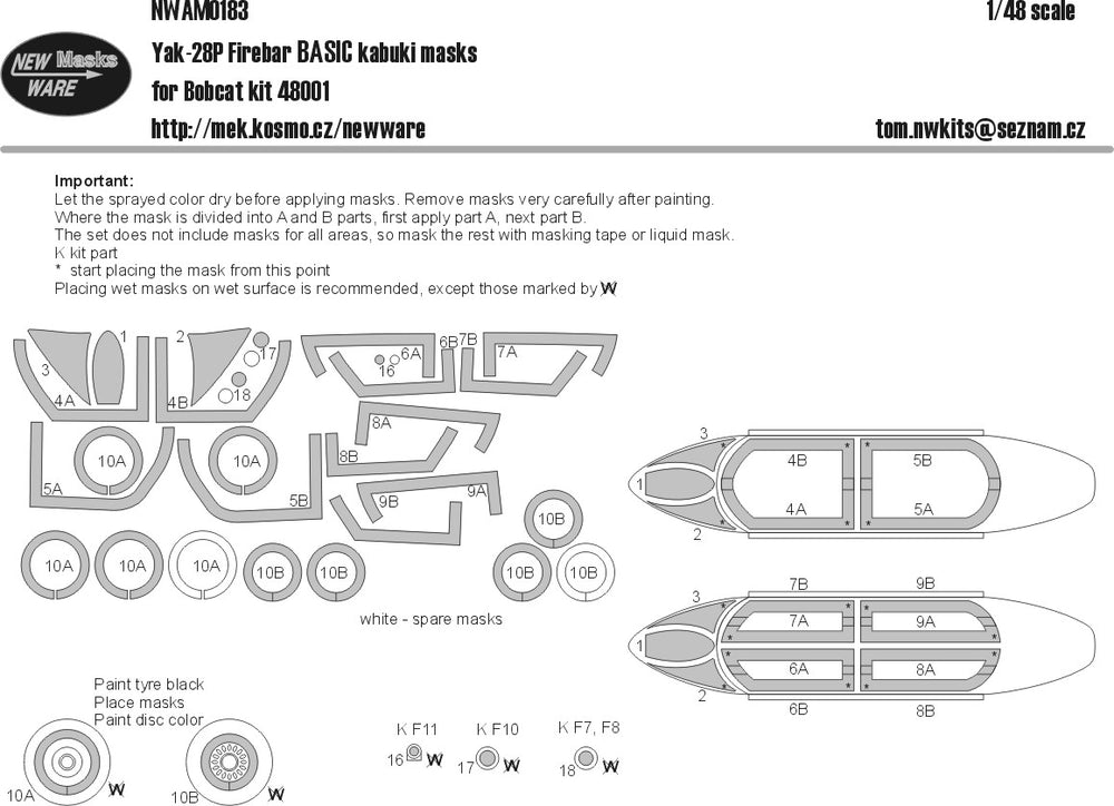 New Ware NWAM0183 1:48 Yakovlev Yak-28P "Firebar" BASIC
