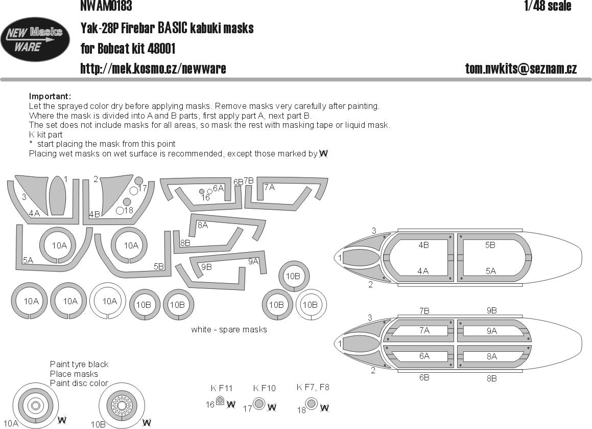 New Ware NWAM0183 1:48 Yakovlev Yak-28P "Firebar" BASIC