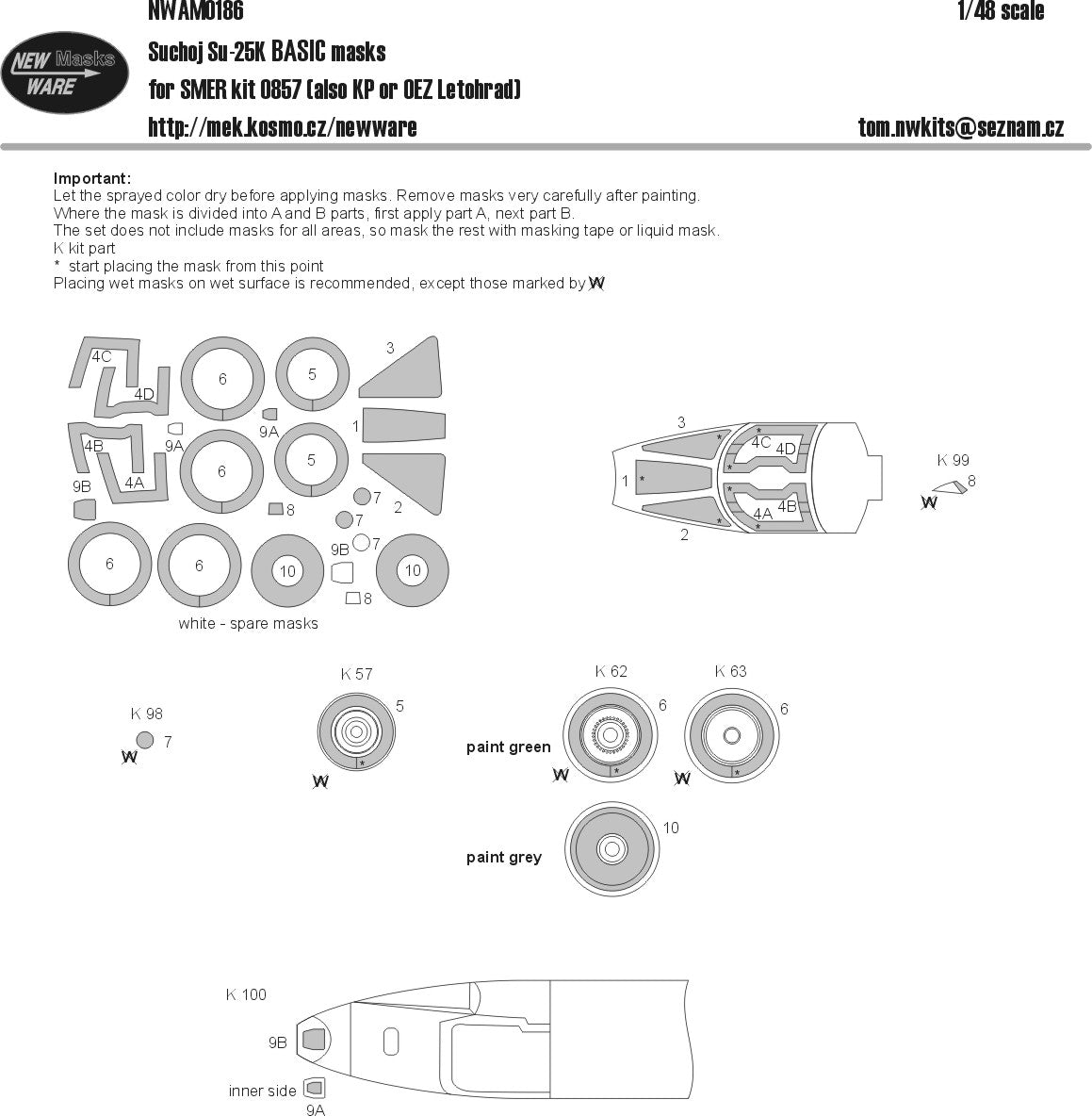 New Ware NWAM0186 1:48 Sukhoi Su-25K BASIC