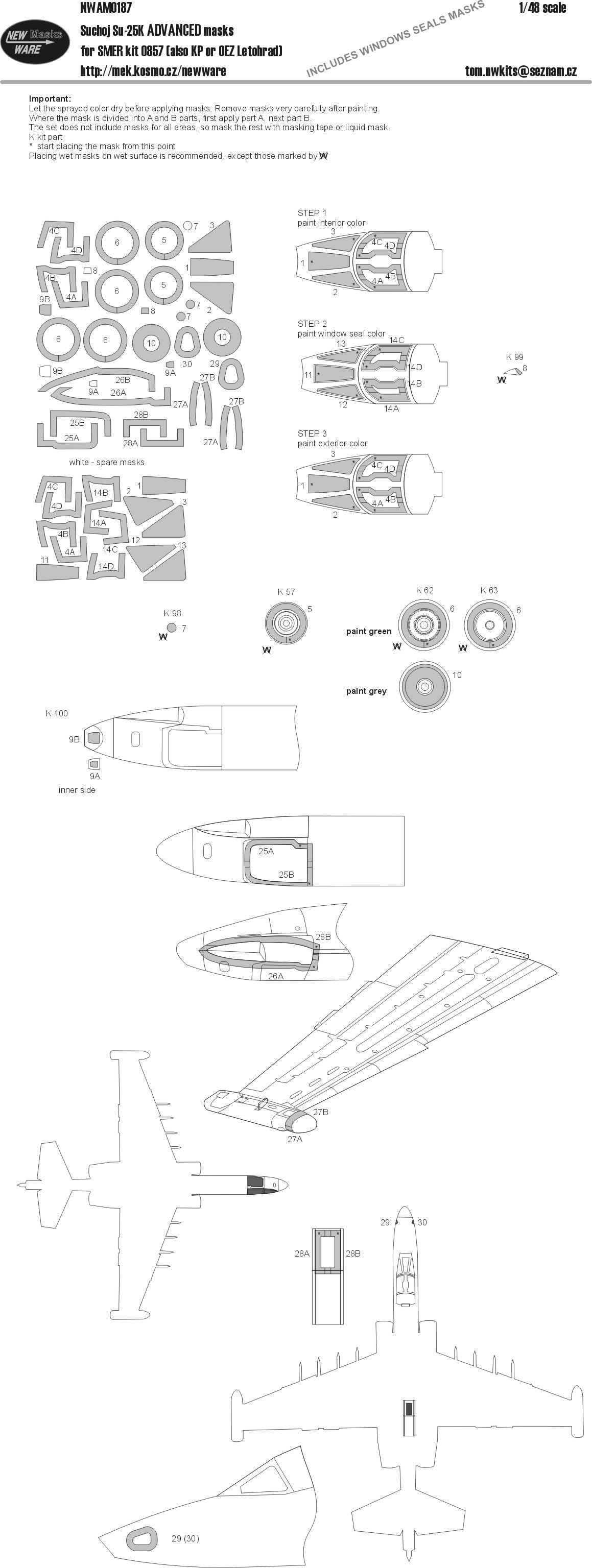 New Ware NWAM0187 1:48 Sukhoi Su-25K ADVANCED