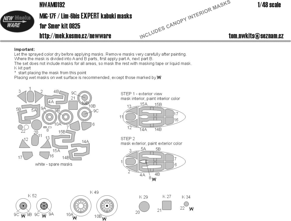 New Ware NWAM0192 1:48 Mikoyan MiG-17F/Lim 6 bis EXPERT