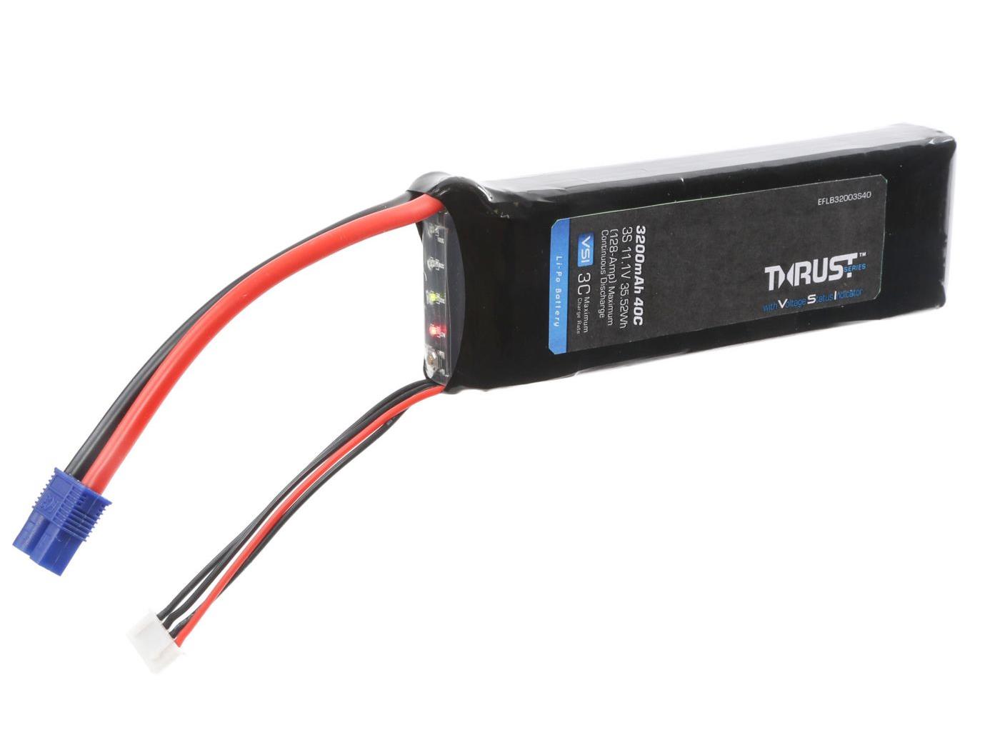 E-flite Thrust VSI 11.1V 3200mAh 3S 40C LiPo Battery EFLB32003S40