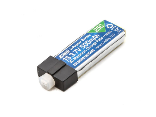 E-flite 500mAh 1S 3.7V 25C LiPo High Current UMX Connector EFLB5001S25UM