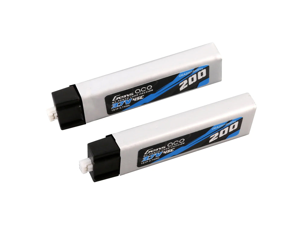 Gens Ace Li-Po 1S 3.7V 200mAh 45C with PH1.5-2 G1S0200-45PH