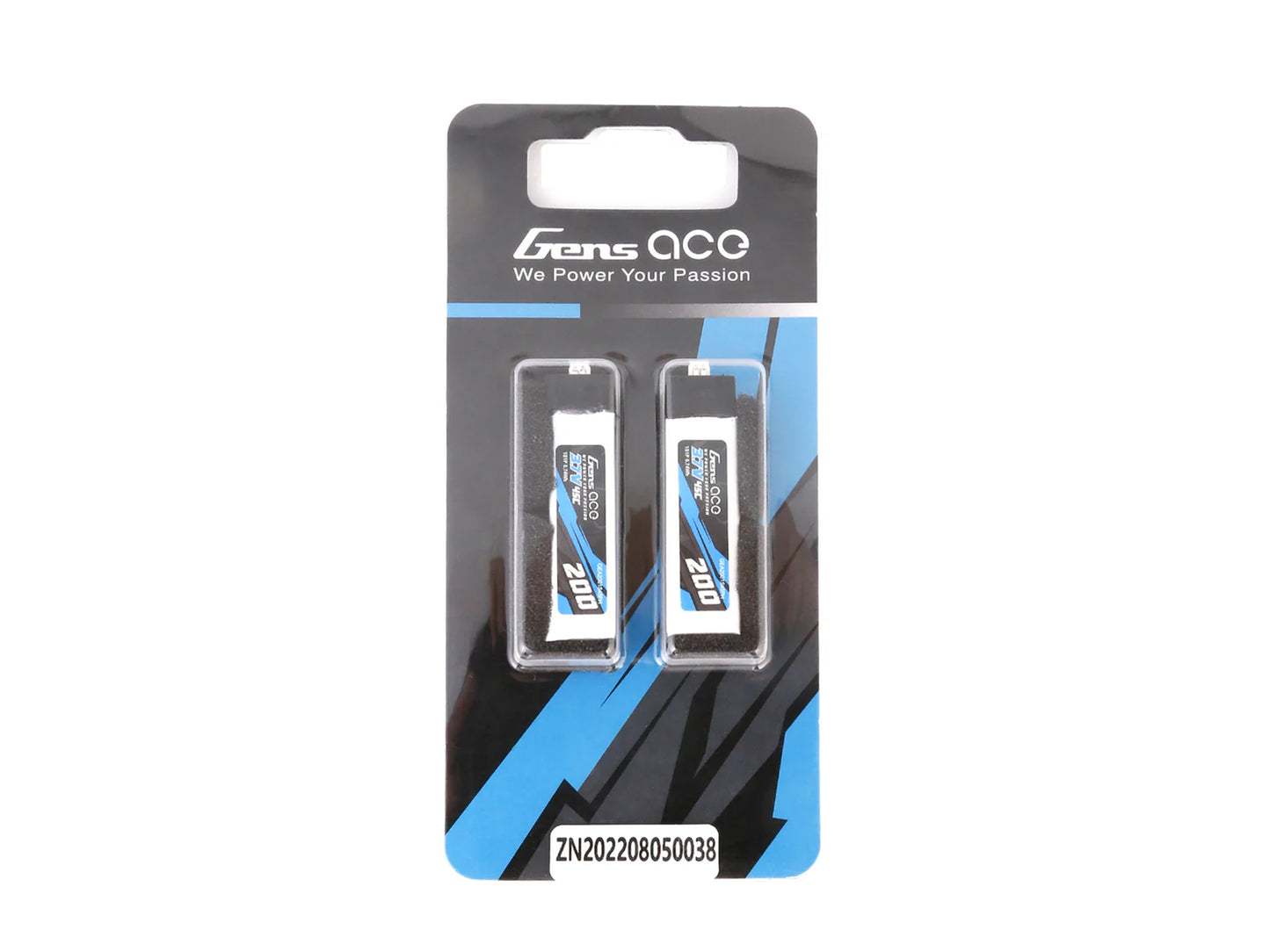 Gens Ace Li-Po 1S 3.7V 200mAh 45C with PH1.5-2 G1S0200-45PH