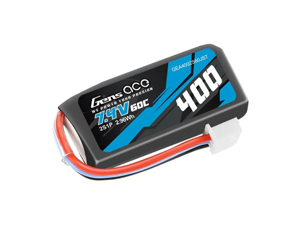 Gens Ace Li-Po 2S 7.4V 400mAh 60C with BEC G2S0400-60JST