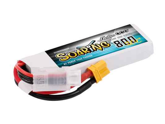 Gens Ace Li-Po 2S 7.6V 800mAh 30C Soaring with XT30 G2S0800-30X3